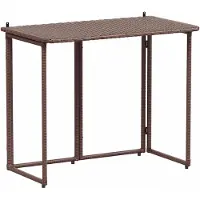 vidaXL Tuintafel inklapbaar 90x51x75 cm poly rattan bruin