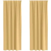 vidaXL Blackout Gordijnen met Ringen 2 st Beige 260 x 140 cm Polyester