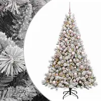 vidaXL Kunstkerstboom met Ballen 240 cm 300 LED's Warmwit
