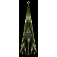 vidaXL - LED - kerstboom - 500 - cm - 1524 - LED's - Warmwit - Staal - Zwart