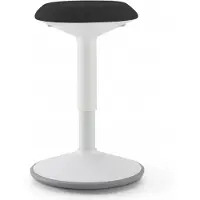 Black Point Verstelbare Zwarte Stoffen Hocker 50-80 cm - Ergonomisch en Comfortabel