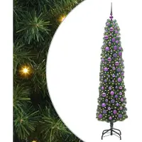 vidaXL Kunstkerstboom Groen 180 cm PVC en Staal en Kunststof