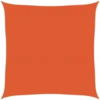 vidaXL Zonnezeil 160 g/m² vierkant 4x4 m HDPE oranje