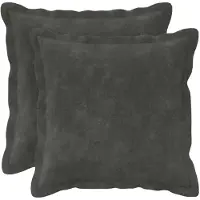 vidaXL Kussen met kussen HOUTEN 2 st Antraciet Microfiber Fleece