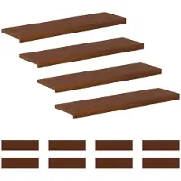 vidaXL Trap Tread 12 st 90 x 25 x 2 cm Donkerbruin Massief Eikenhout