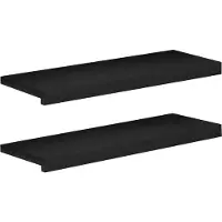 vidaXL Traplopers 2 st 70 x 25 x 2 cm Zwart Massief beukenhout