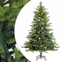 vidaXL - Kunstmatige - Hinged - Kerstboom - 180 - cm - 300 - LED's - Warmwit