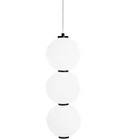 Maxkomfort GmbH Tama - hanglamp - Ø 16 x 180 cm - 23W LED incl. - zwart en wit