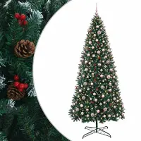 vidaXL Kunstkerstboom met scharnieren en kerstballen 500 cm 900 LED's