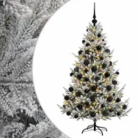 vidaXL - Kunstkerstboom - met - kerstbal - 240 - cm - 300 - LED's - Warmwit