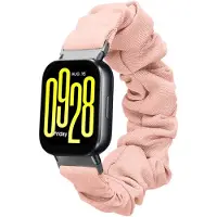 Kwmobile elastisch bandje voor smartwatch - geschikt voor Xiaomi Redmi Watch 5 Active / Watch 5 Lite - Horlogebandje van katoen - In oudroze