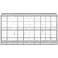 vidaXL - Gabion - met - 5 - mm - Draad - en - 5x10 - cm - Gaas - 100x30x50 - cm