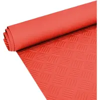 ANRO Rubberen Mat Traanplaat Rood 100x250cm – TPE Geurarm 3 mm Antislip Werkplaatsvloer Garagemat