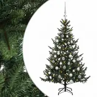 vidaXL - Kunstkerstboom - met - kerstbal - 120 - cm - 150 - LED's - Warmwit