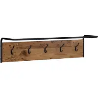 vidaXL - Kapstok - Wandgemonteerd - Oud - hout - 100 - x - 30 - x - 25 - cm - Bewerkt - hout