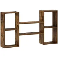 vidaXL Wandplank Gerookt eiken 102 x 17 x 59 cm Bewerkt hout