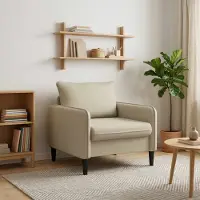 vidaXL XL fauteuil Zand fluweel