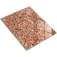 Wallfluent Glazen Snijplanken - Kleine Steen Snijplanken Glas - 30 cm x 40 cm - Oranje Snijplanken van Glas - Snijplank van Glas - Snijplank van Glas met Print - Glazen Snijplank met Antislip