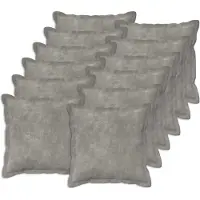 vidaXL Kussen met kussen HOUTEN 12 st Lichtgrijs Microfiber Fleece