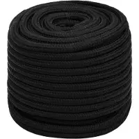 vidaXL Multifunctioneel touw 18 mm 100 m Zwart Polyester