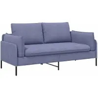 vidaXL - 2-Zits - Sofa - Jeans - Blauw - 188 - x - 81 - x - 89 - cm - Stof