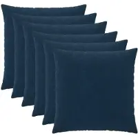vidaXL Kussensloop 6 st HEERLEN Blauw 70 x 70 cm Microfiber Fleece
