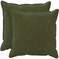vidaXL Kussensloop 2 st HOUTEN Groen 60 x 60 cm Microfiber Fleece