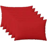 vidaXL Kussensloop 6 st HEERLEN Rood 30 x 50 cm Stof