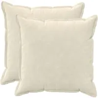 vidaXL Kussen met kussen HOUTEN 2 st Crèmekleurig Microfiber Fleece