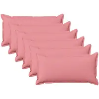 vidaXL Kussensloop 6 st HOUTEN Roze 40 x 80 cm Faux Linnen