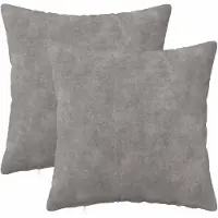 vidaXL Kussen met kussen HEERLEN 2 st Lichtgrijs Microfiber Fleece