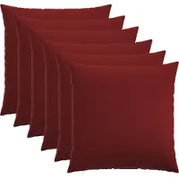 vidaXL Kussensloop 6 st HEERLEN Wijnrood 65 x 65 cm Stof