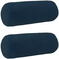 vidaXL Kussen met kussen HEERLEN 2 st Blauw Microfiber Fleece