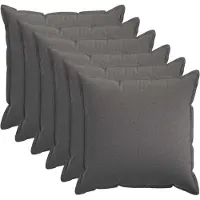 vidaXL Kussensloop 6 st HOUTEN Lichtgrijs 80 x 80 cm Faux Linnen