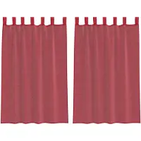 vidaXL Gordijnen voile met lussen 2 st 140x175 cm wijnrood