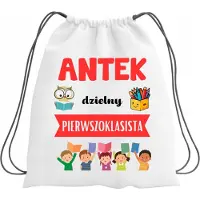 Alfa Merkloze Sporttas / Schoenenzak met Personalisatie - Wit