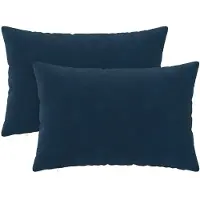 vidaXL Kussensloop 2 st HEERLEN Blauw 30 x 50 cm Microfiber Fleece