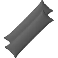 vidaXL Kussen met kussen HOUTEN 2 st Lichtgrijs Faux Linnen