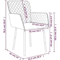 vidaXL Eetkamerstoelen 2 st fluweel bruin