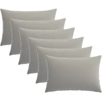 vidaXL Kussen met kussen HEERLEN 6 st Grijs Polyester