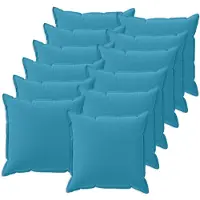 vidaXL Kussen met kussen HOUTEN 12 st Lichtblauw Polyester