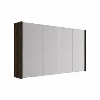 Saniclass Holz Atelier spiegelkast – 140x63x16 cm – met zijpanelen – Eiken charcoal