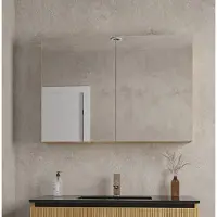 Saniclass Holz Base spiegelkast – 100x70 cm – Eiken