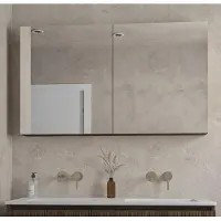 Saniclass Holz Base spiegelkast – 120x70 cm – Donker eiken
