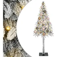 vidaXL Kerstboom met 150 LED met standaard Wit 120 cm PE en Staal