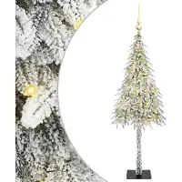 vidaXL Kerstboom met 150 LED met standaard Wit 120 cm PE en Staal