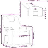 vidaXL Relaxfauteuil Crème Kunstleer
