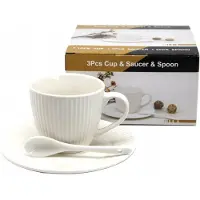 Queen Isabell Porseleinen Kop met Schotel en Lepel, 210ml, Cadeauverpakking