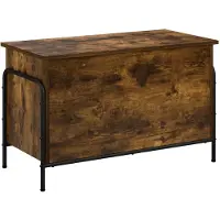 vidaXL Opbergbox Gerookt eiken 80 x 40 x 49,5 cm Bewerkt hout