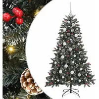 vidaXL Kunstkerstboom met 150 LED Groen 120 cm PVC en Plastic en Staal